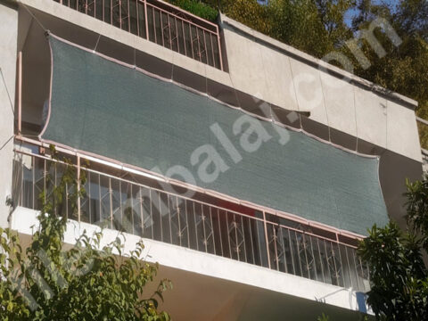 Balkon Filesi - 95lik Yeşil - Şeritli Halkalı - FİLEAMBALAJ